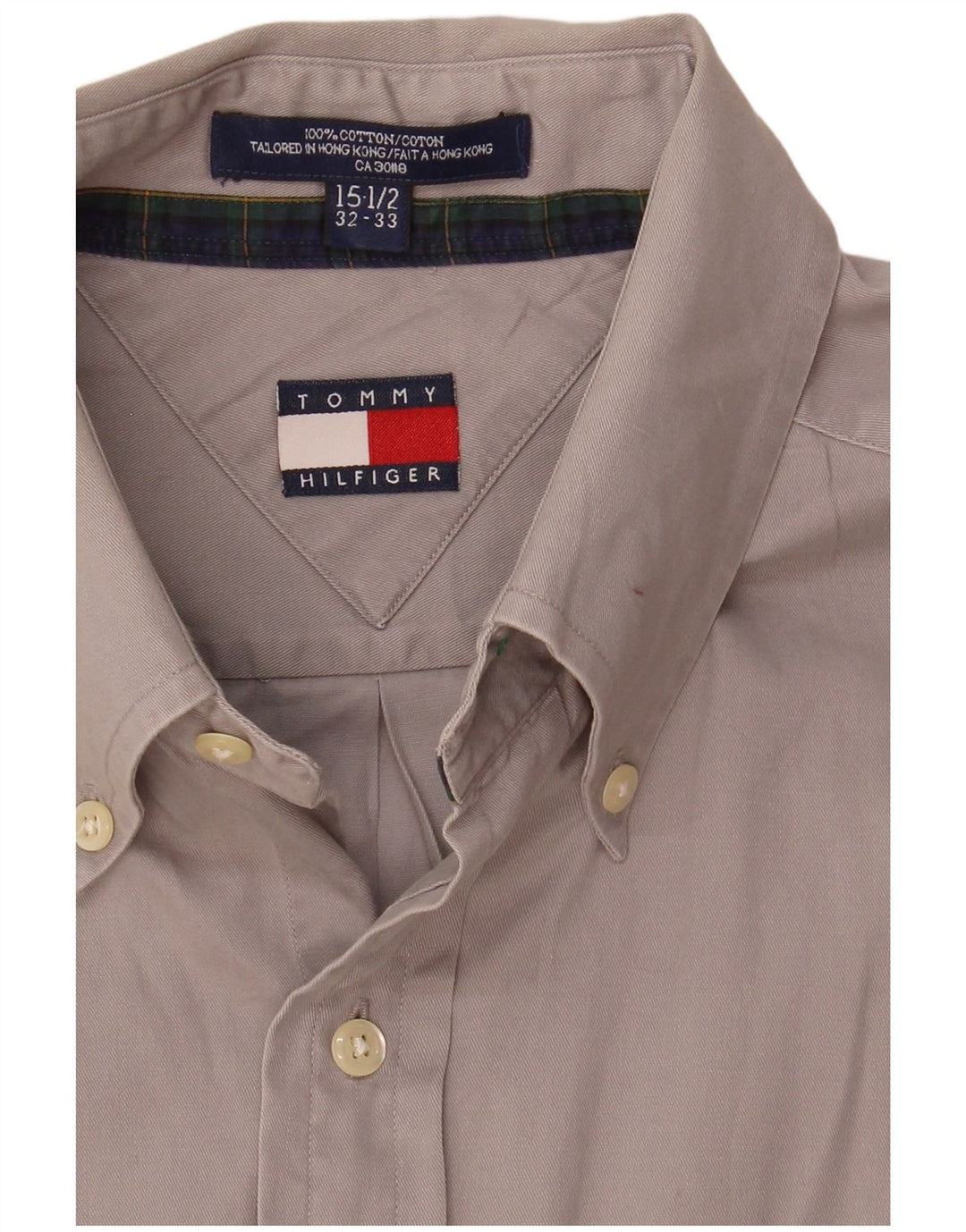 Мужская рубашка Tommy Hilfiger, размер 15 1/2, средний серый хлопок