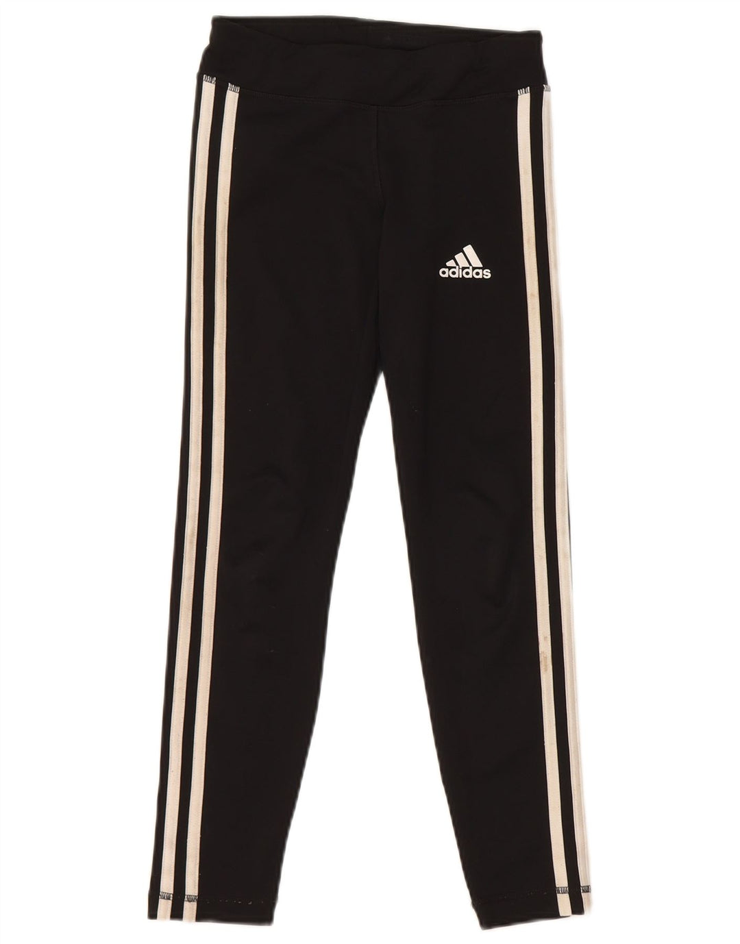 Леггинсы Adidas для девочек 9-10 лет, черные, полиэстер