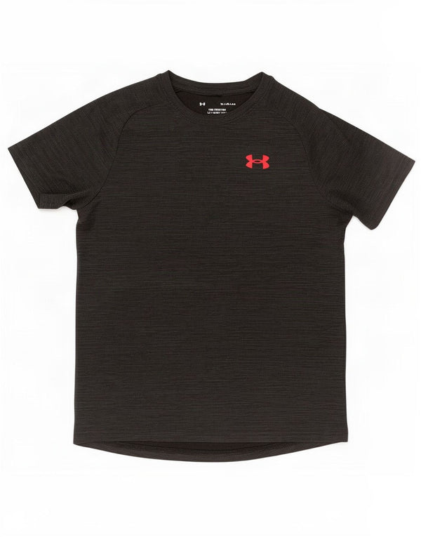 Футболка Under Armour для мальчиков 11–12 лет, большая черная полоска