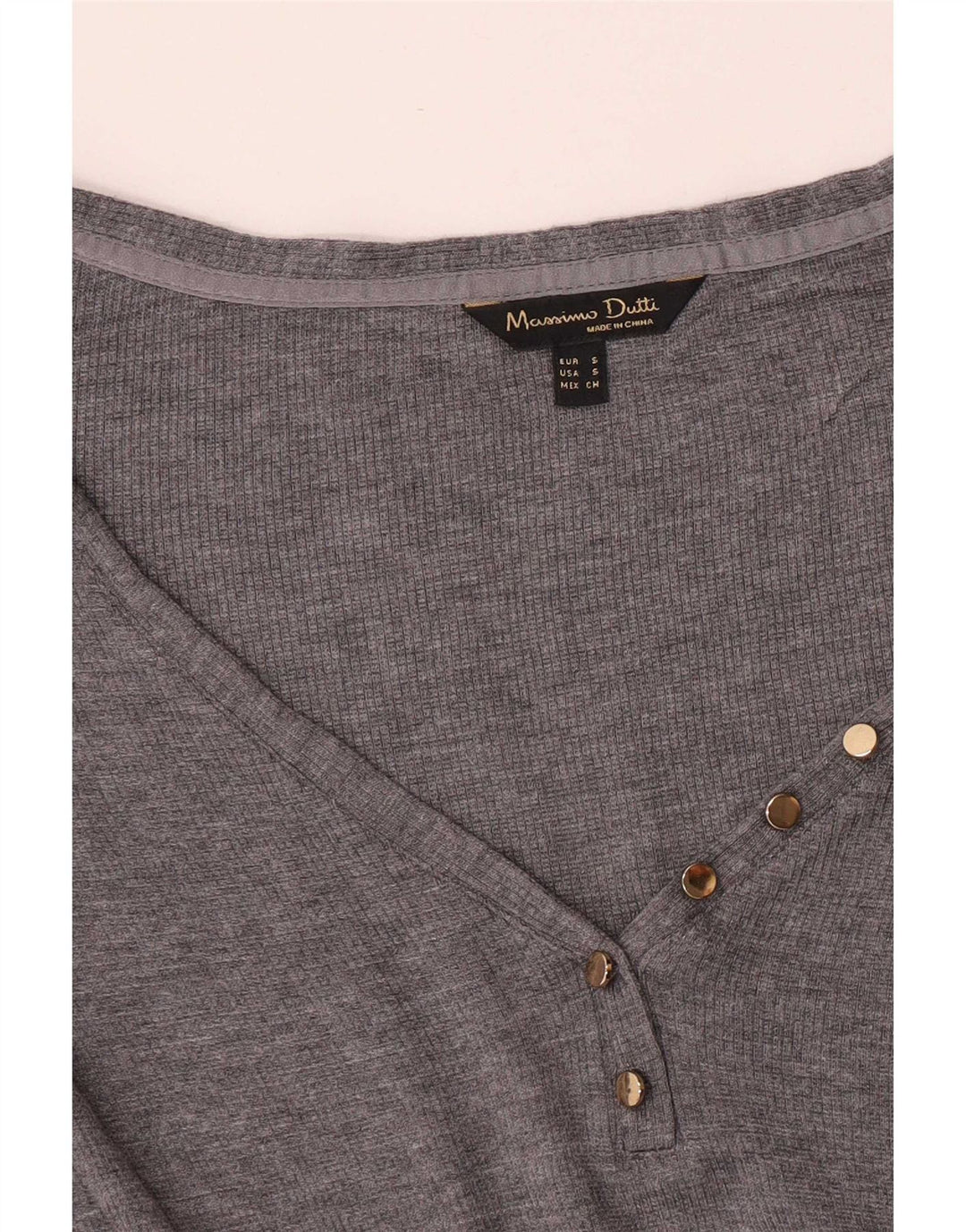 Женский топ Massimo Dutti с длинным рукавом UK 10, маленький серый