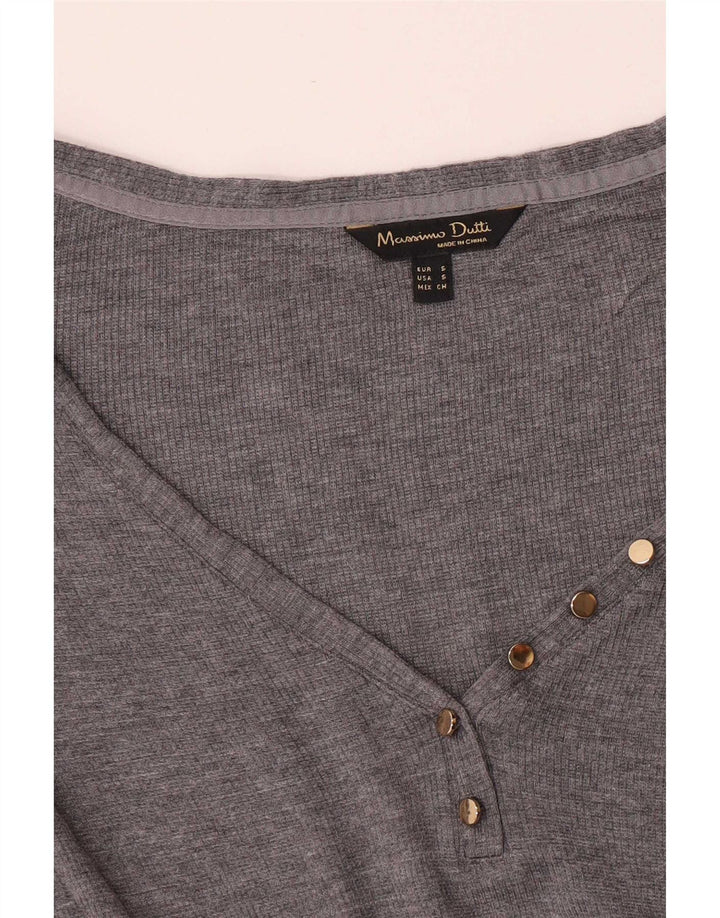 Женский топ Massimo Dutti с длинным рукавом UK 10, маленький серый