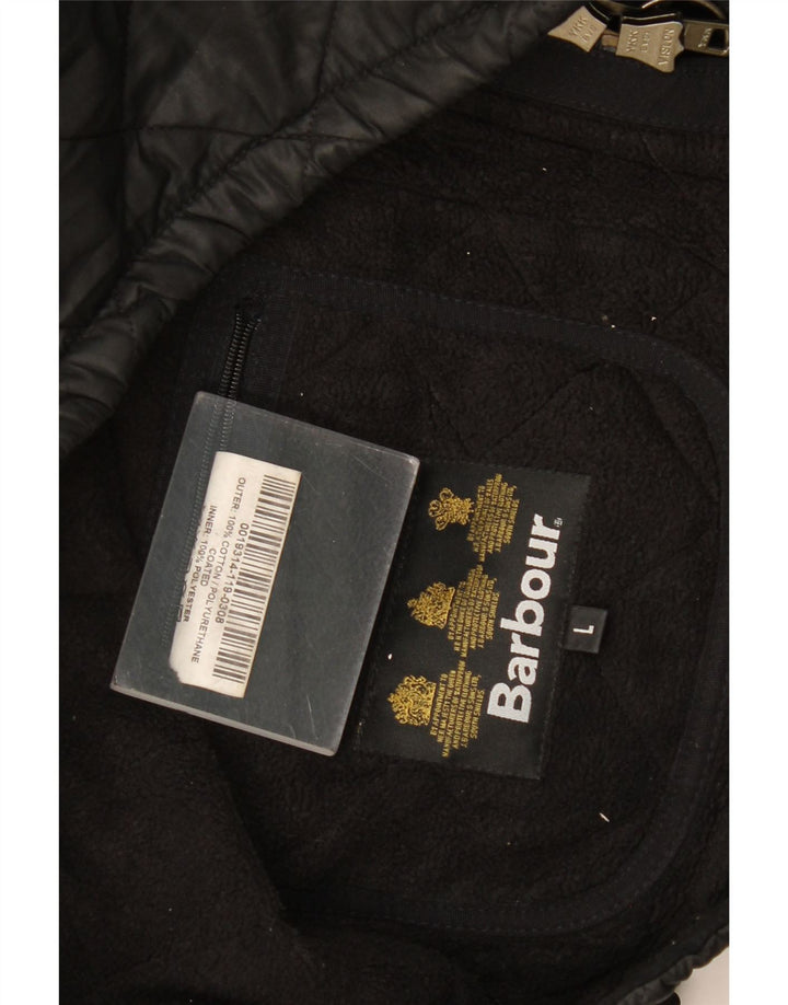 Мужская стеганая куртка Barbour UK 40, большая черная, хлопок