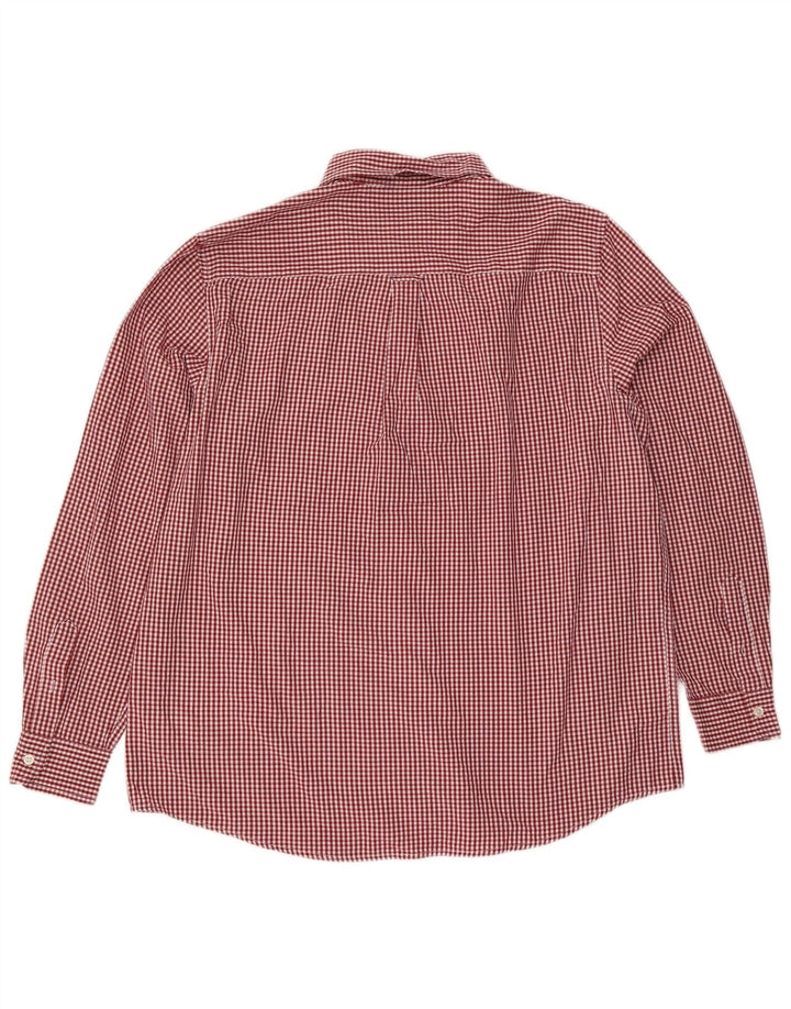 Мужская рубашка Chaps XL из хлопка в красную клетку