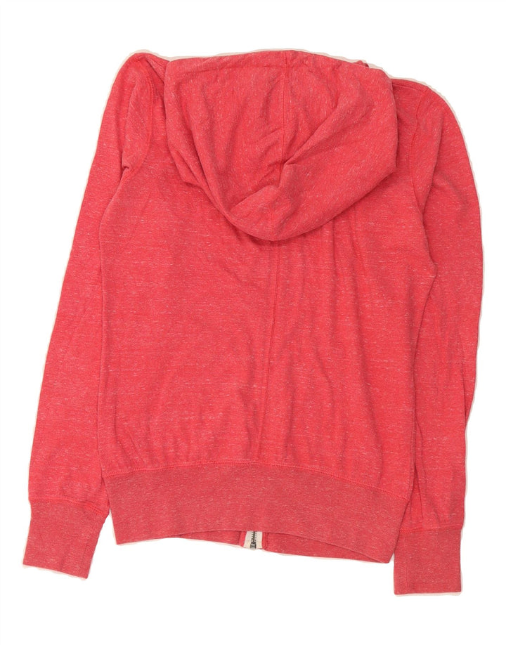 NIKE Womens Oversized Zip Hoodie Sweater UK 10 Small Red Flecked Vintage Nike and Second-Hand Nike from Messina Hembry 