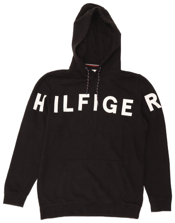 Мужской джемпер с капюшоном с рисунком Tommy Hilfiger XL, черный хлопок