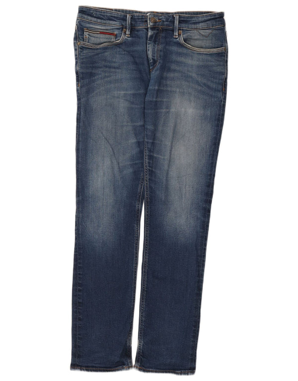 Мужские узкие джинсы Tommy Hilfiger W34 L32, синие, хлопок