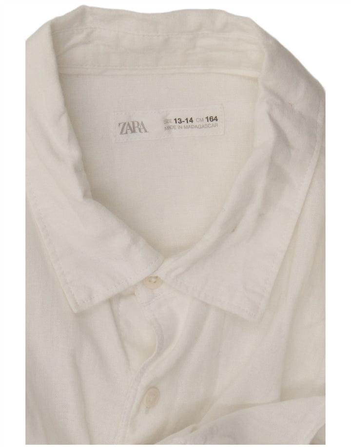 Рубашка Zara для мальчиков 13-14 лет, белая