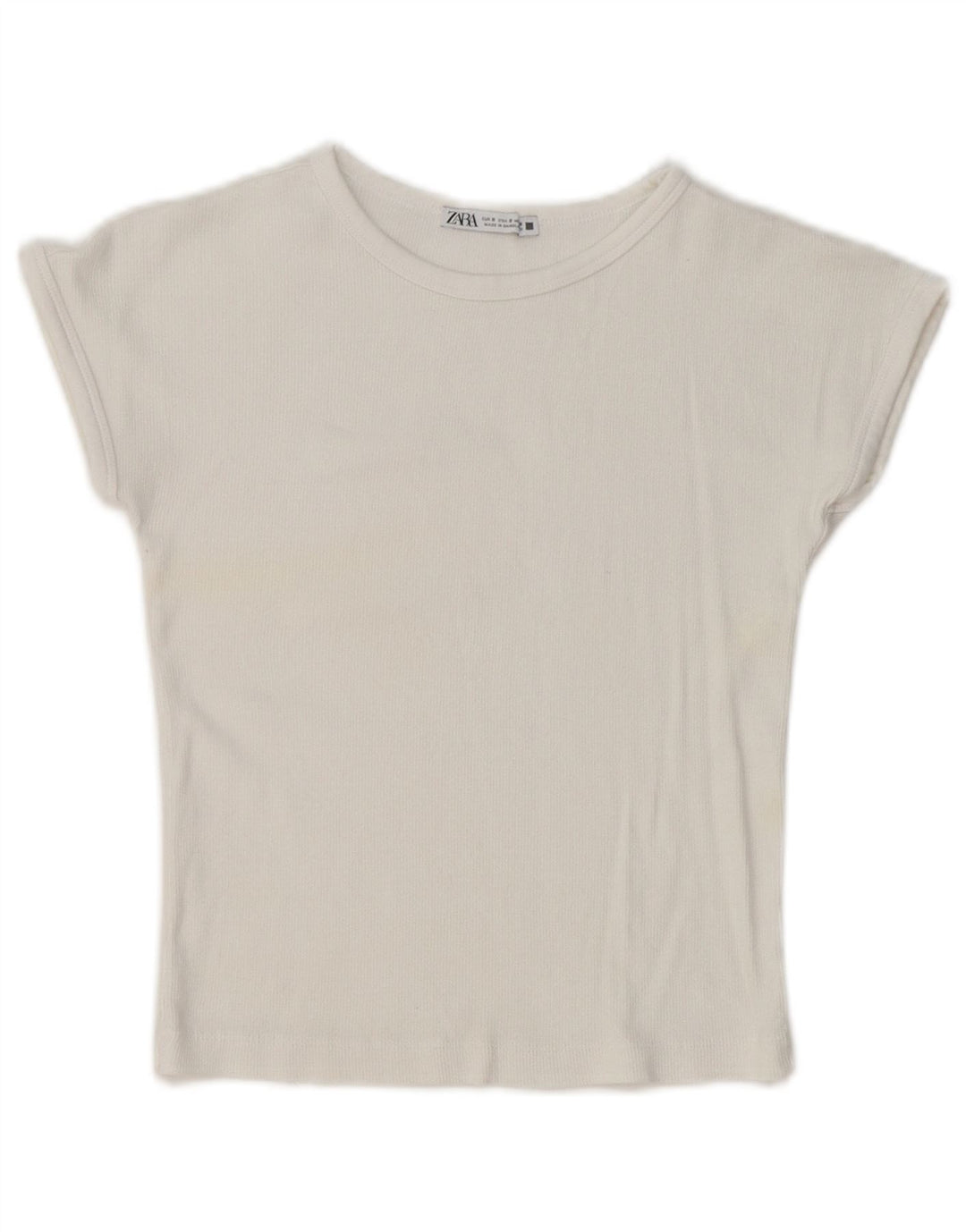 Женская футболка Zara Top UK 10, маленькая белая