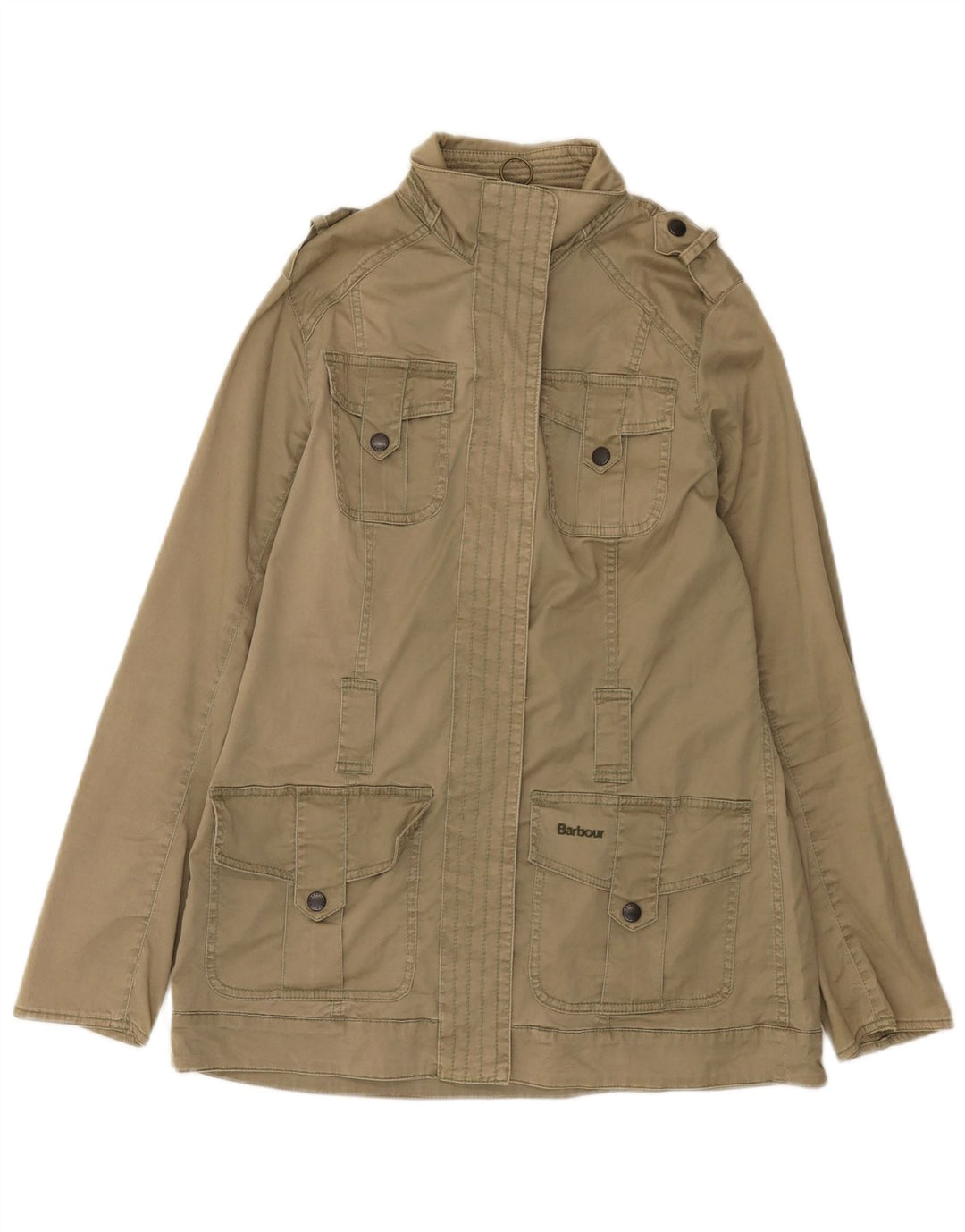Женская куртка Barbour в стиле милитари UK 10, маленький цвет хаки, хлопок