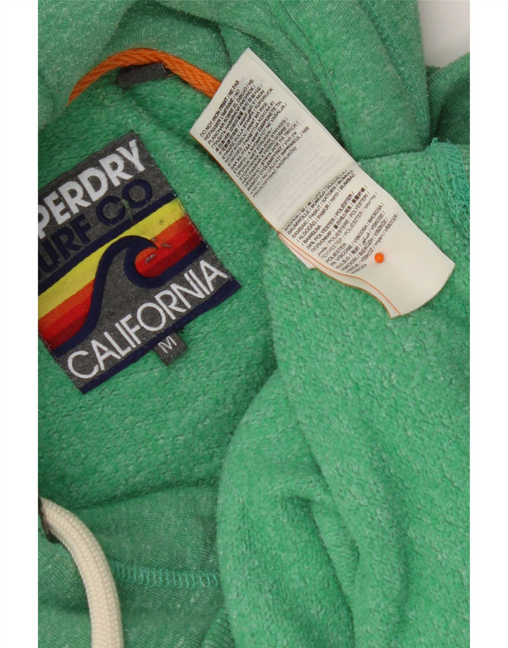 Мужской джемпер с капюшоном Superdry с рисунком, средний зеленый хлопок, хлопок