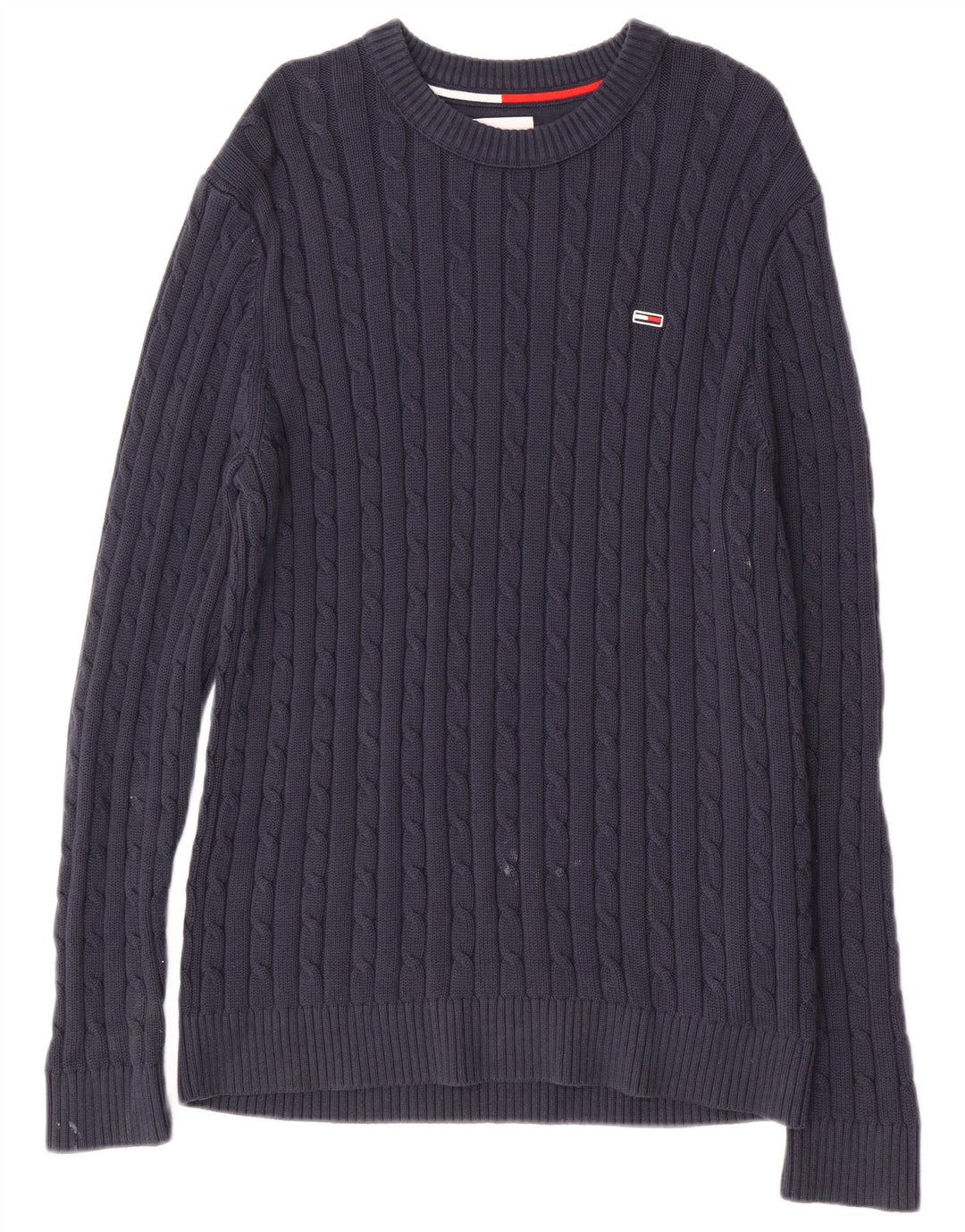 Мужской джемпер с круглым вырезом TOMMY HILFIGER, средний темно-синий