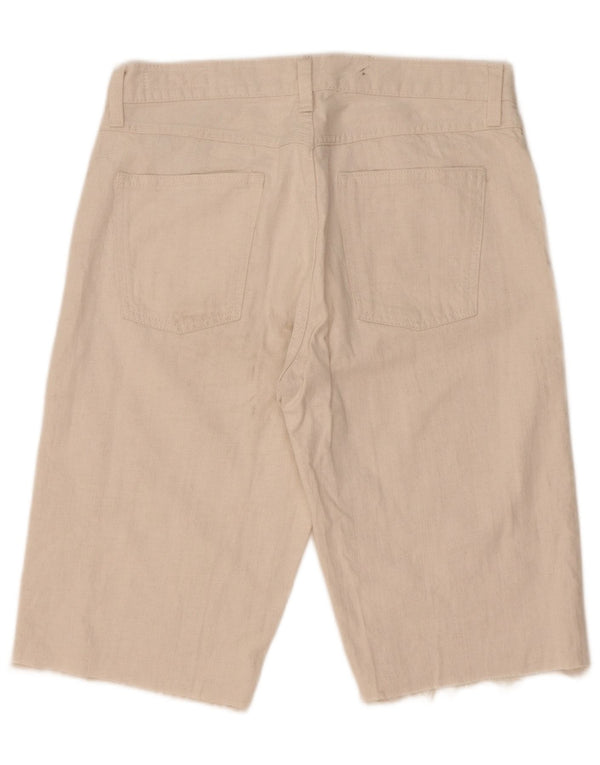 Женские джинсовые шорты Zara EU 40 Medium W30, белый хлопок