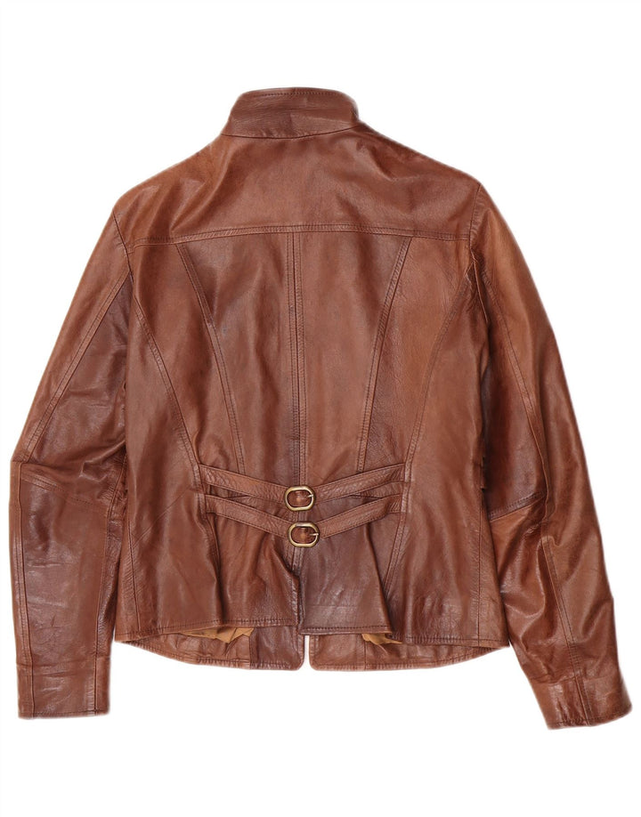 Винтажная женская кожаная куртка IT 44 Medium Brown Leather