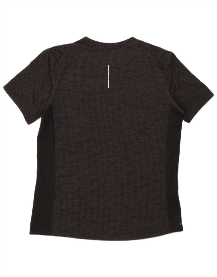 Мужская футболка Nike Dri Fit Верх среднего размера, хаки, полиэстер с цветными блоками
