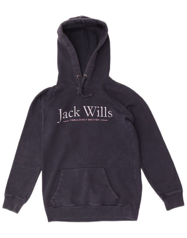 Женский джемпер с капюшоном Jack Wills UK 6 XS, темно-синий, хлопок