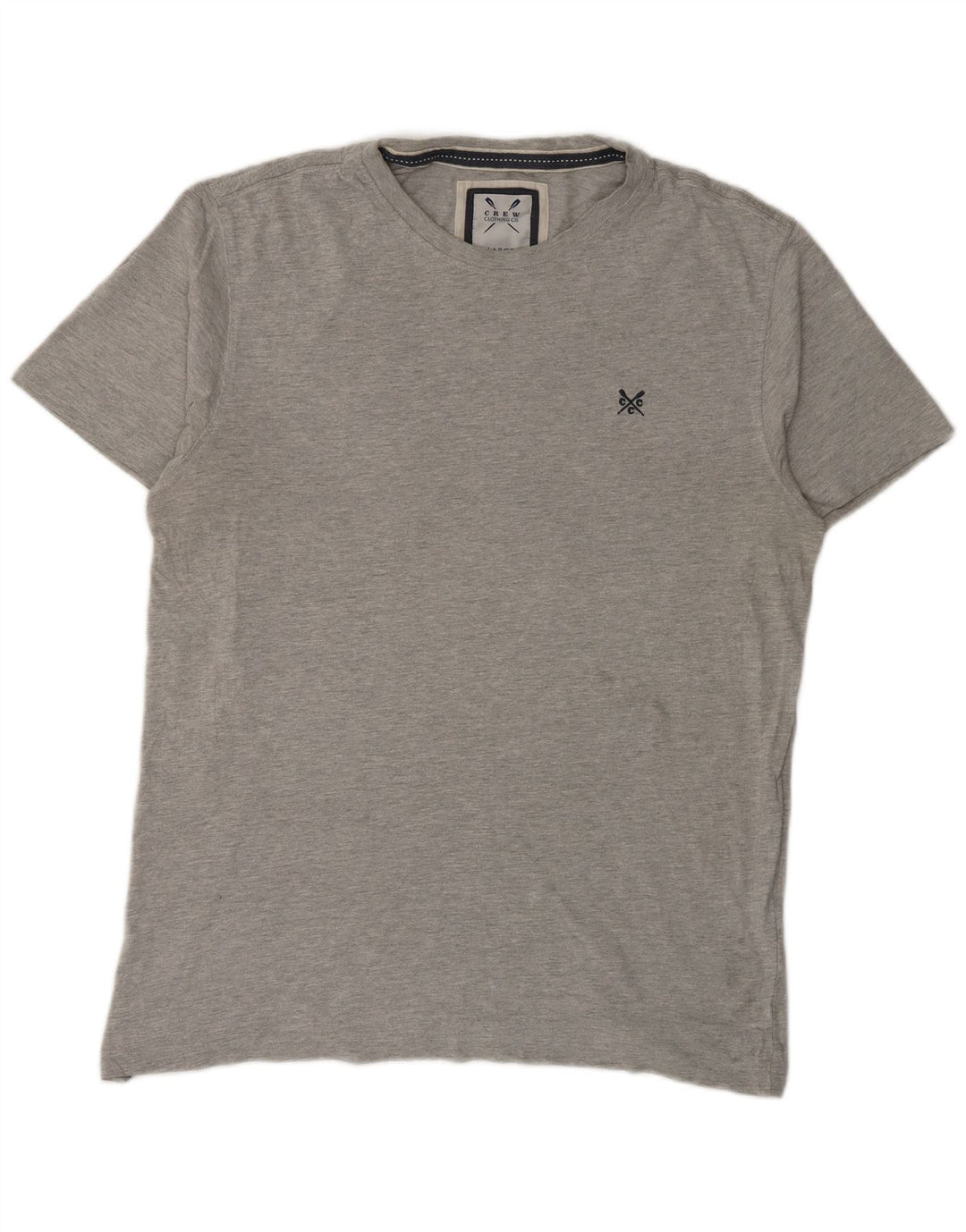 Crew Clothing Мужская футболка из хлопка большого размера серого цвета