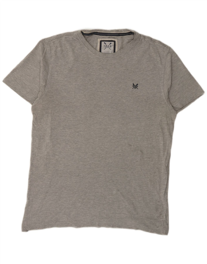 Crew Clothing Мужская футболка из хлопка большого размера серого цвета