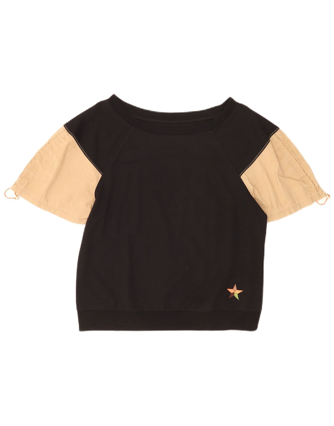 Женский свитер Benetton UK 16, большой черный цвет с цветными блоками