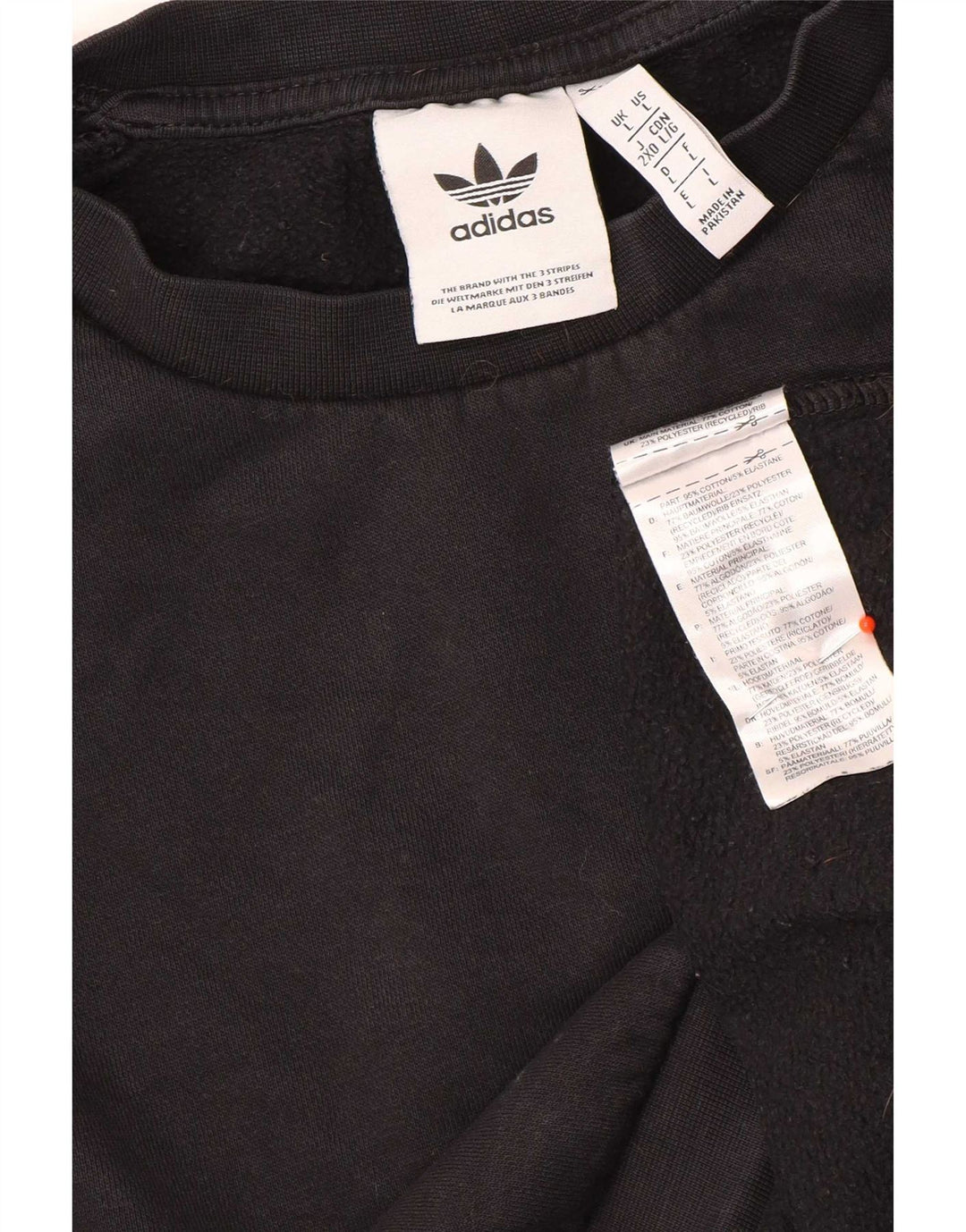 Мужской свитер Adidas, большой черный хлопковый джемпер