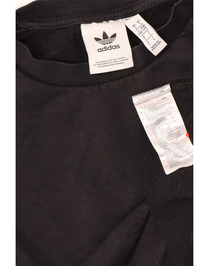 Мужской свитер Adidas, большой черный хлопковый джемпер