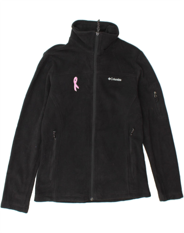 COLUMBIA Womens Fleece Jacket UK 10 Small Black Polyester Vintage Columbia and Second-Hand Columbia from Messina Hembry 