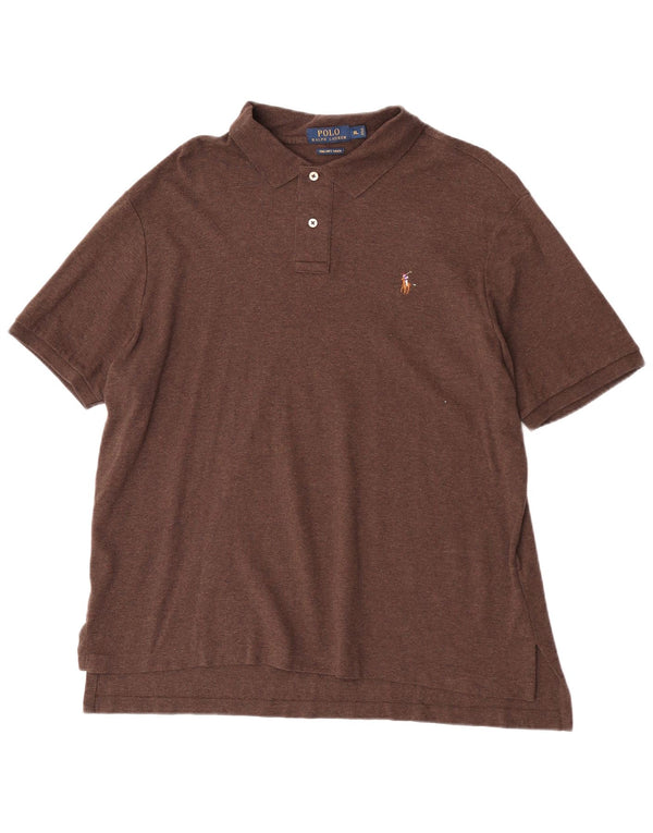 Мужская рубашка-поло Polo Ralph Lauren XL, коричневый хлопок