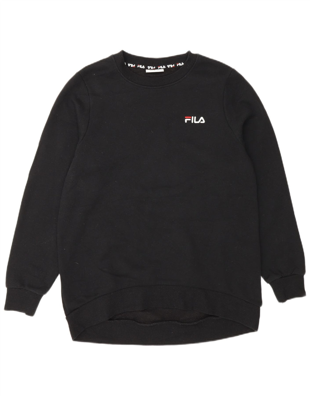 Женский свитер Fila, джемпер UK 10, маленький, черный, хлопок