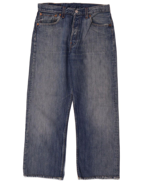Мужские прямые джинсы Levi's 501 W33 L27 синие, хлопок