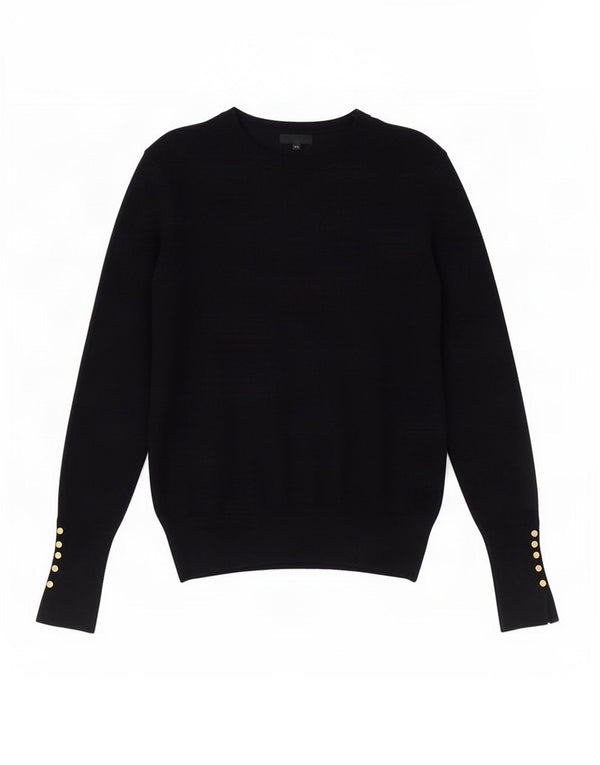 Женский джемпер с круглым вырезом Zara UK 12, средний темно-синий