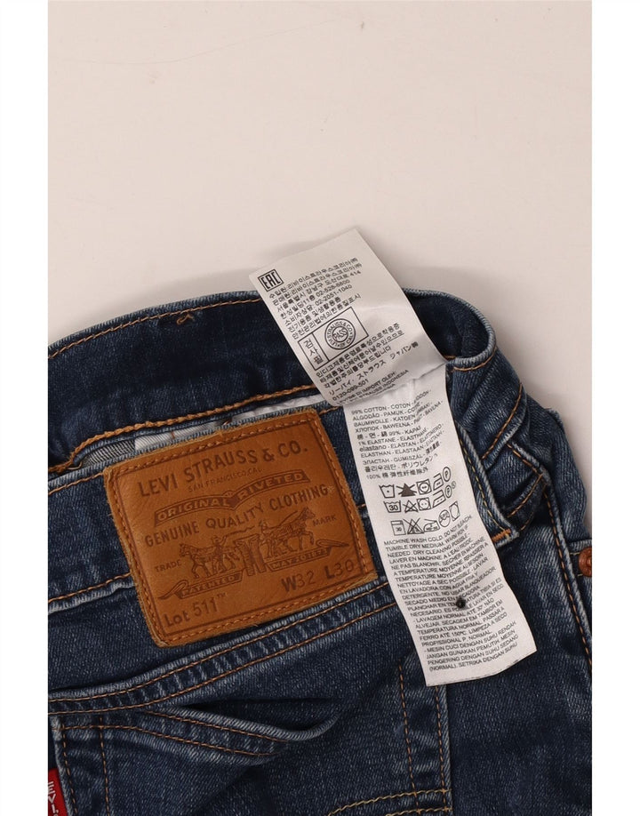 Мужские джинсы Levi's 511 Slim W32 L30 синие, хлопок