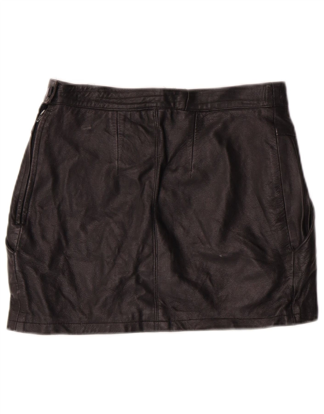 Женская кожаная юбка с завышенной талией EMBASSY IT 46, большая W26, черная кожа