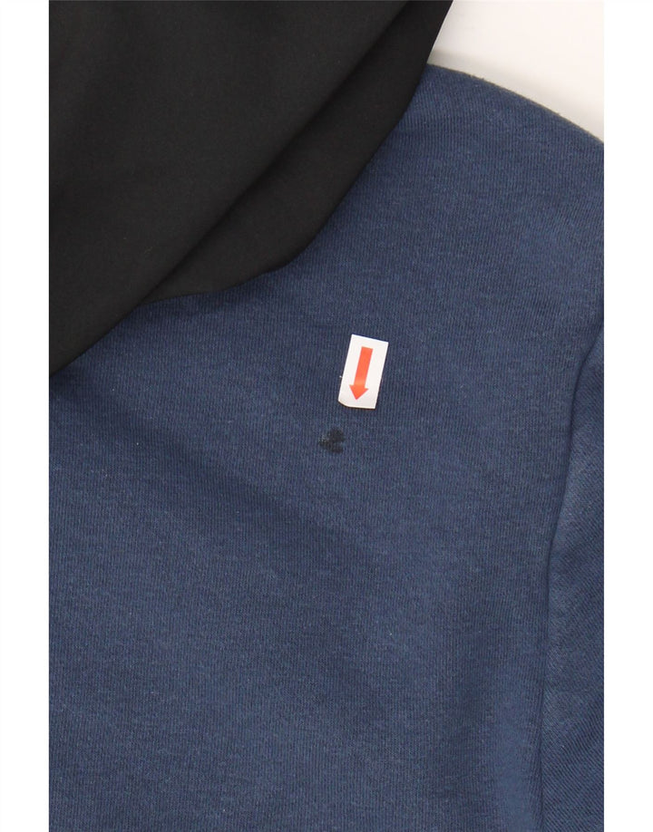 FILA Mens Hoodie Jumper Medium Navy Blue Colourblock Cotton Vintage Fila and Second-Hand Fila from Messina Hembry 