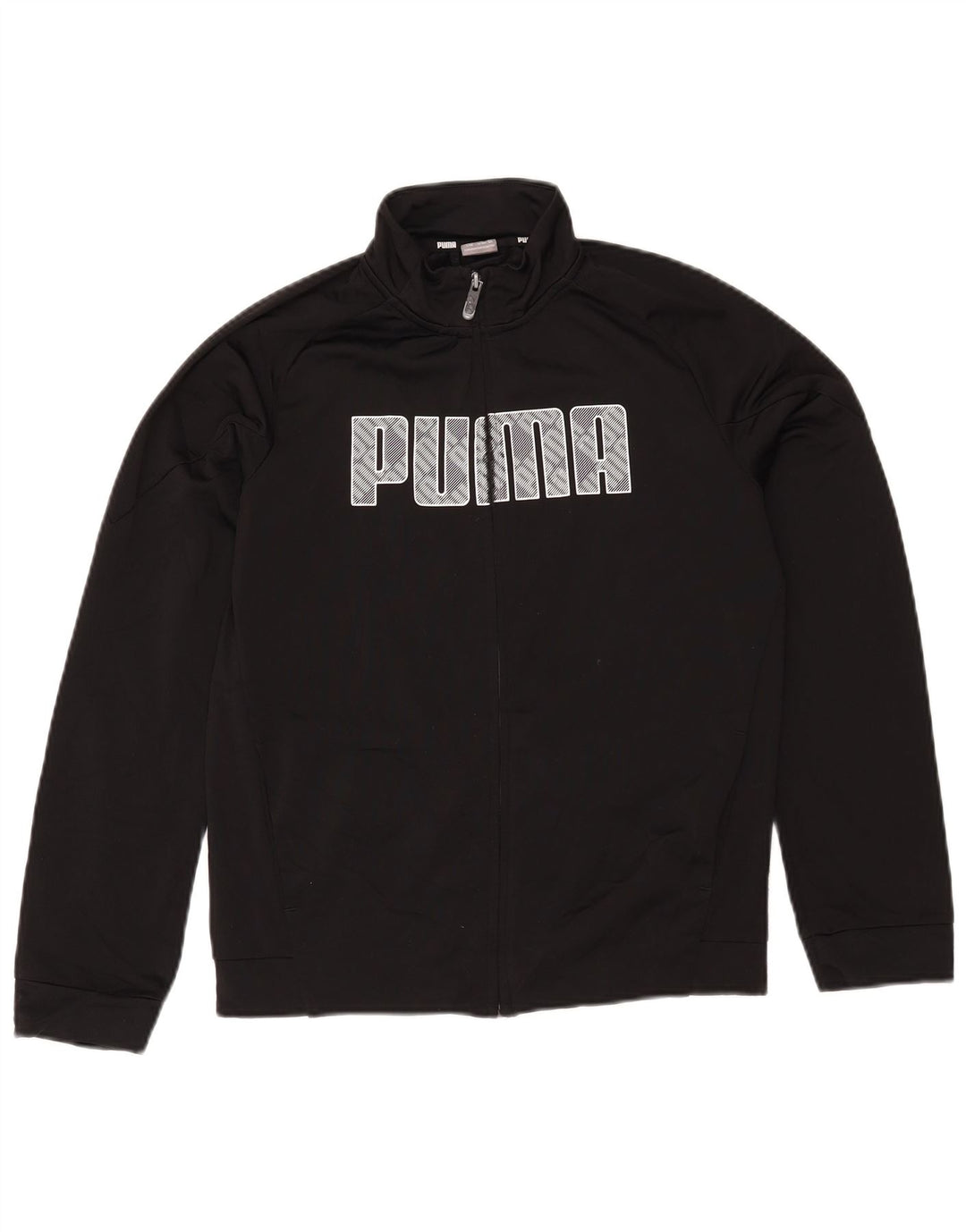 Спортивный костюм Puma для мальчиков с графическим рисунком, верхняя куртка, 13–14 лет, черный полиэстер