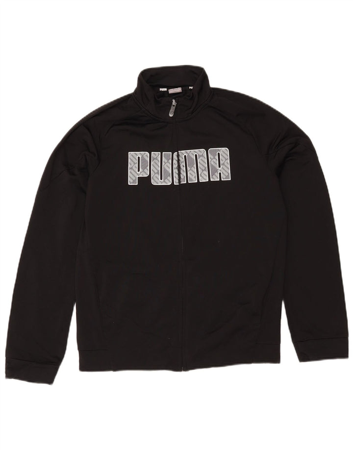Спортивный костюм Puma для мальчиков с графическим рисунком, верхняя куртка, 13–14 лет, черный полиэстер