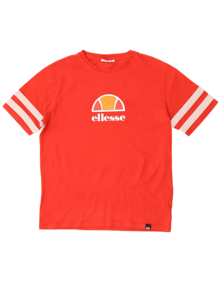 Мужская футболка Ellesse с рисунком, маленький красный хлопок