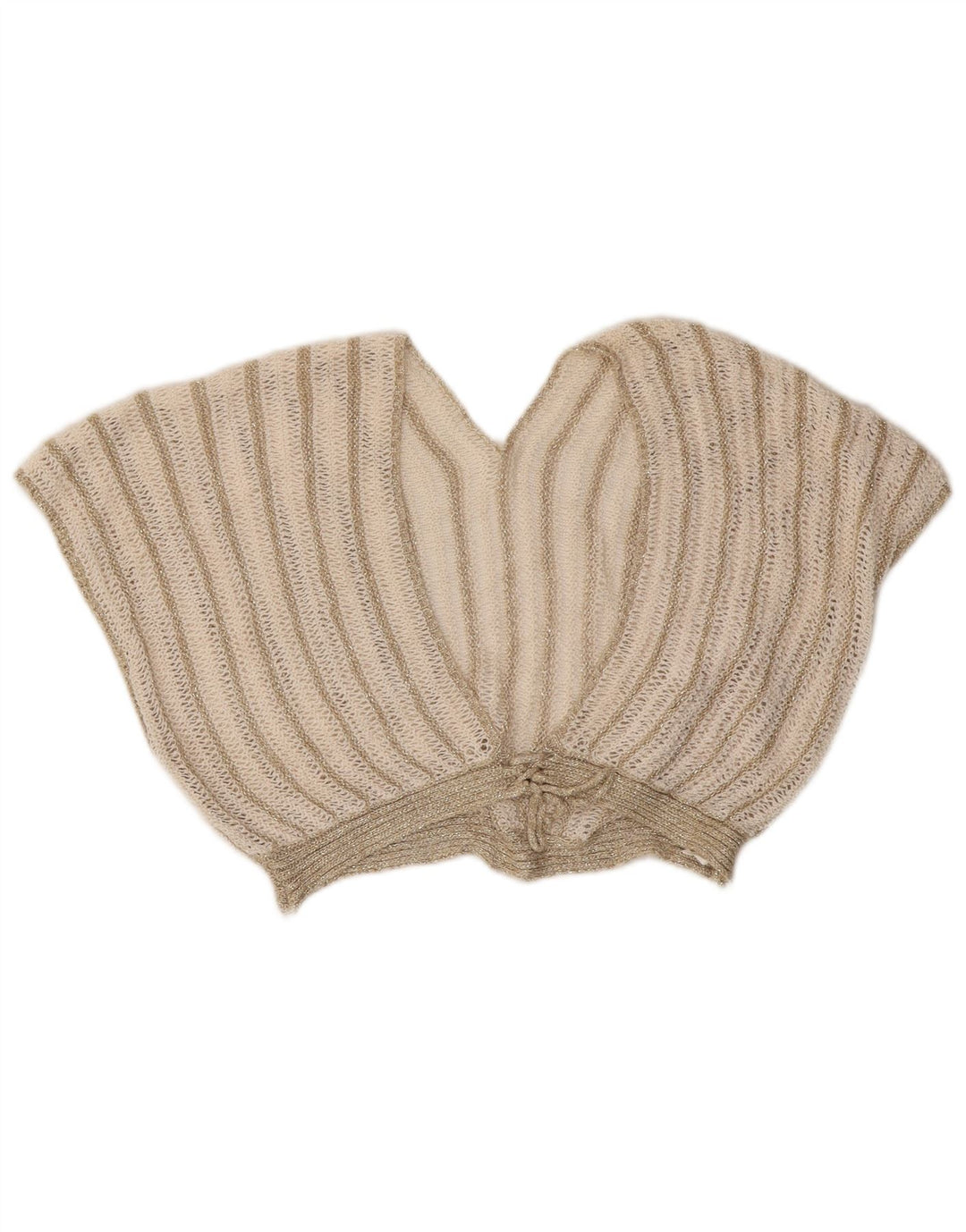 Винтажный женский комплект из 2 юбок UK 8 Small W26 Бежевый акрил в полоску