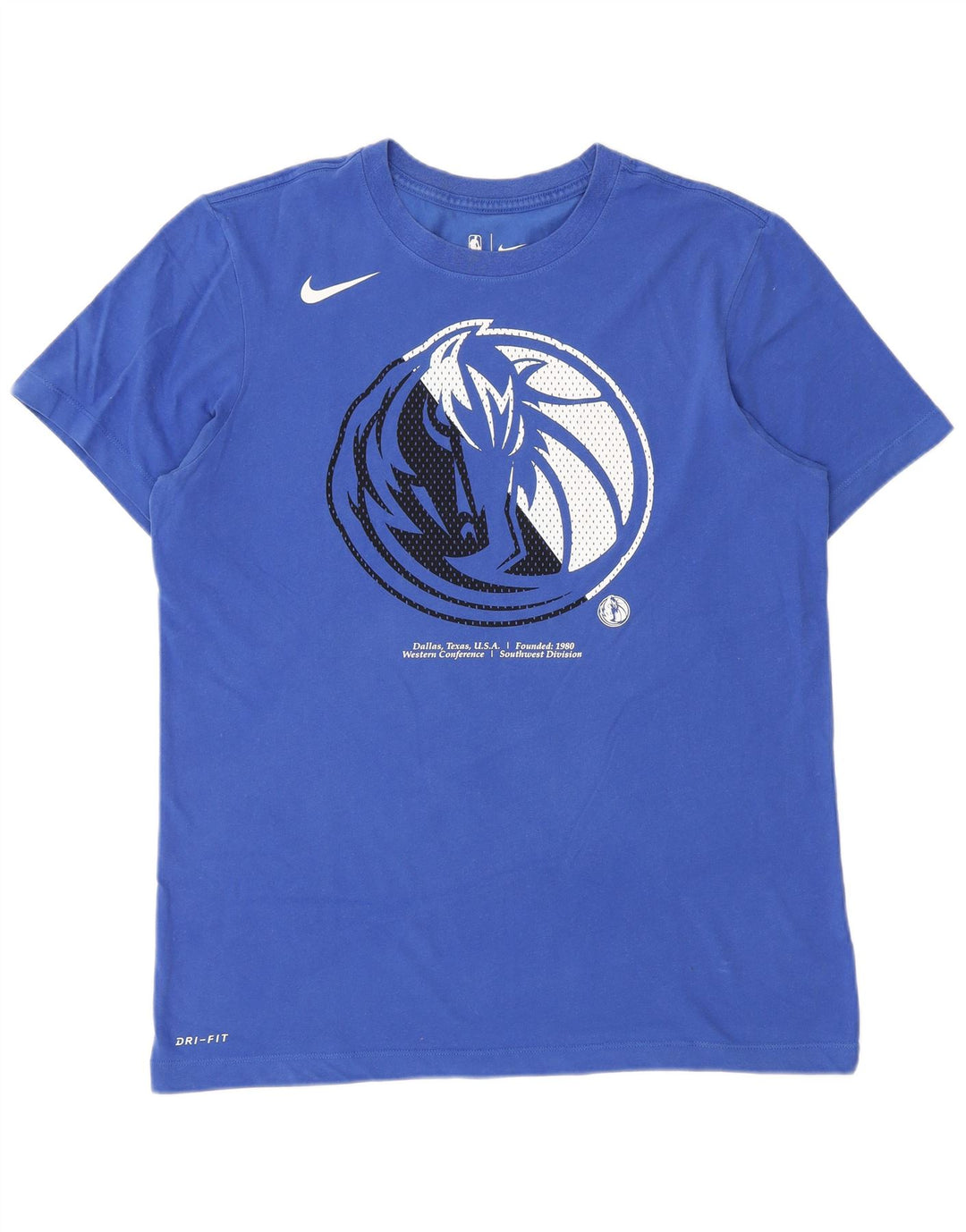 Мужская футболка с рисунком NIKE Dallas Mavericks, средний синий цвет