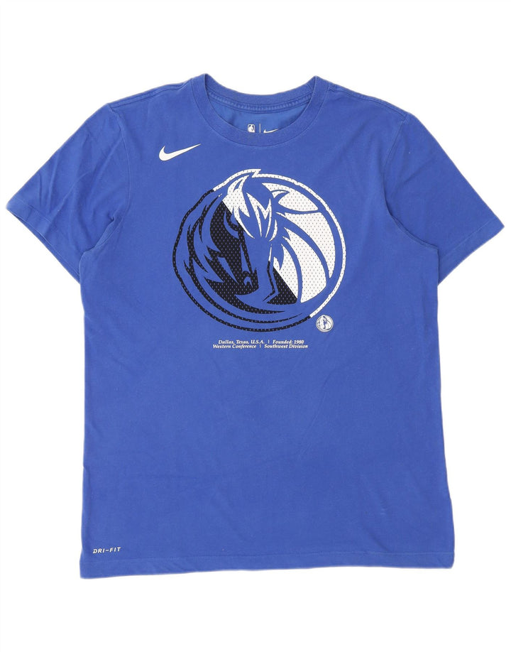 Мужская футболка с рисунком NIKE Dallas Mavericks, средний синий цвет