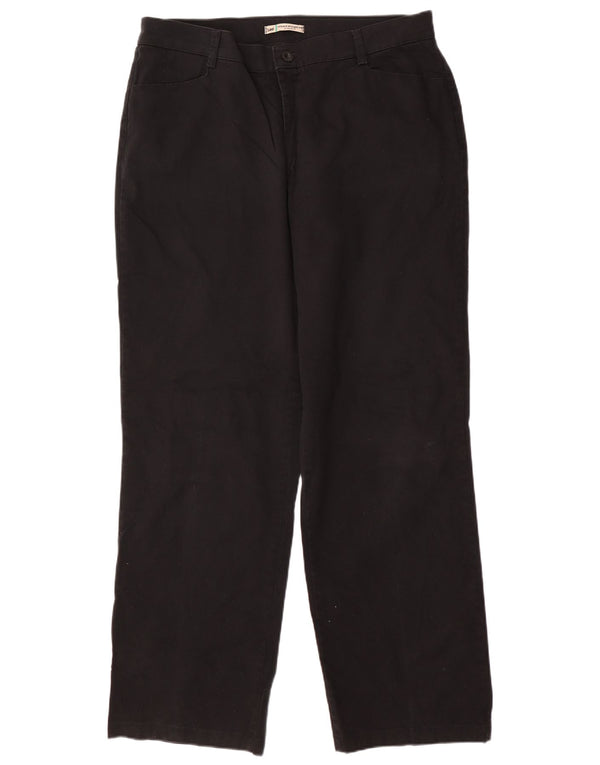 Женские длинные повседневные брюки свободного кроя Lee, размер США 18, 2XL, W36 L33, черный хлопок