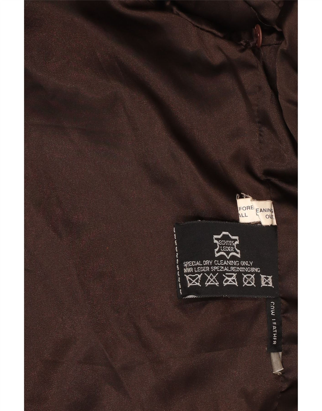 Мужская кожаная куртка VINTAGE UK 40, большая коричневая кожа