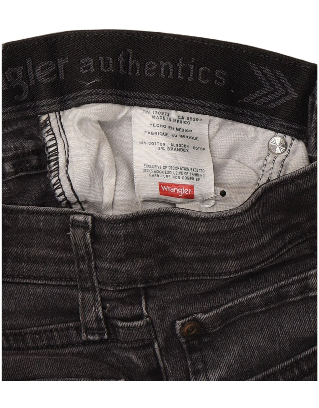 Мужские прямые джинсы Wrangler W28 L30, серый хлопок
