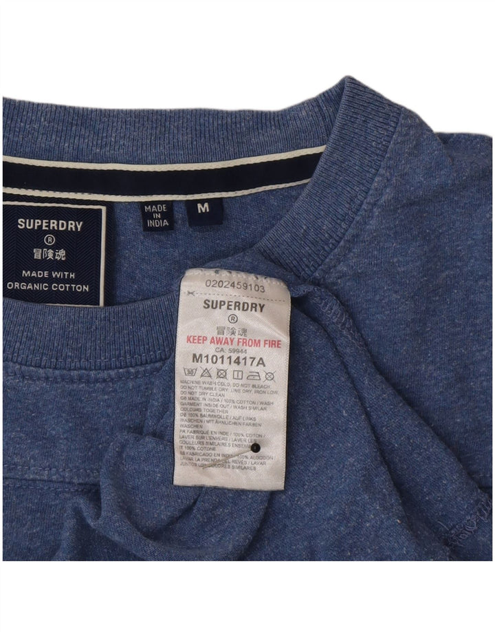Мужская футболка Superdry Top из хлопка среднего синего цвета с крапинками