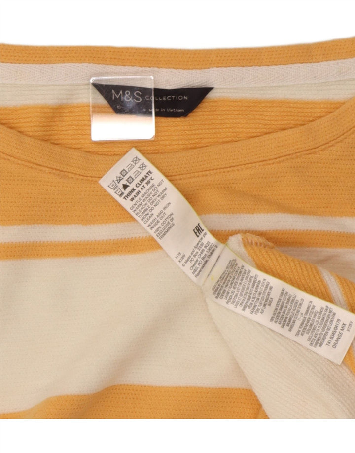 Женская футболка оверсайз Marks & Spencer Top UK 16, большая оранжевая полоска