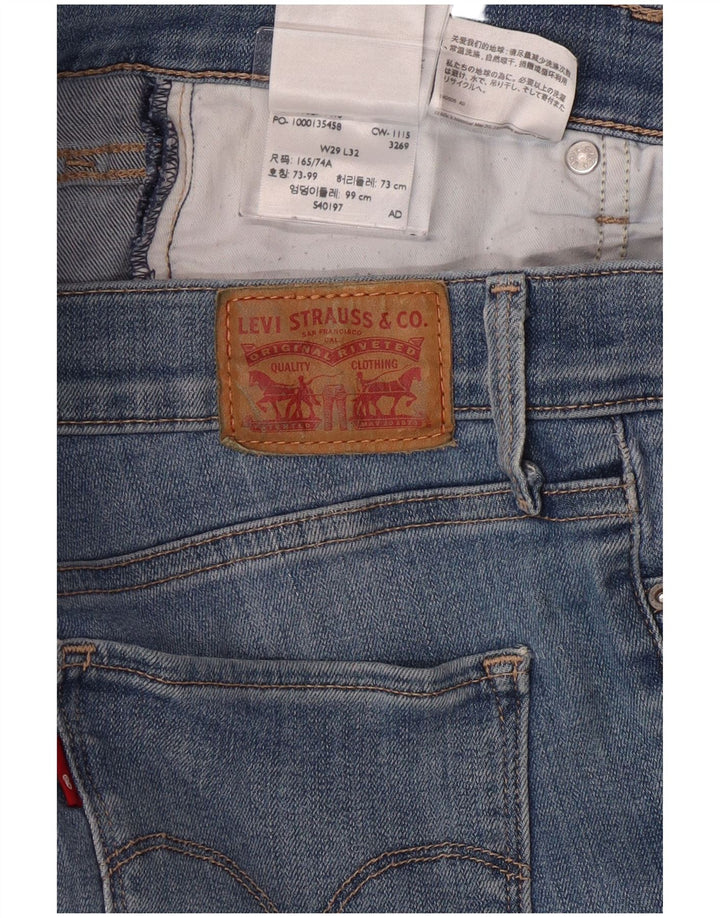 Женские прямые джинсы Levi's W29 L30 синие, хлопок