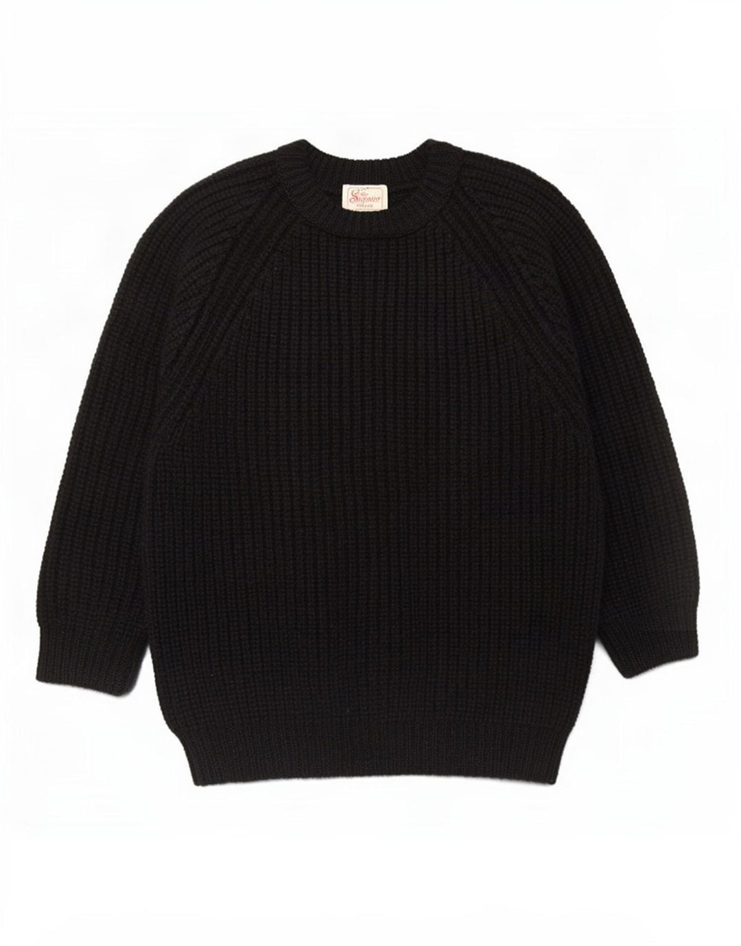 Мужской джемпер с вырезом лодочкой The Sweater Shop, средний черный, новый шерстяной