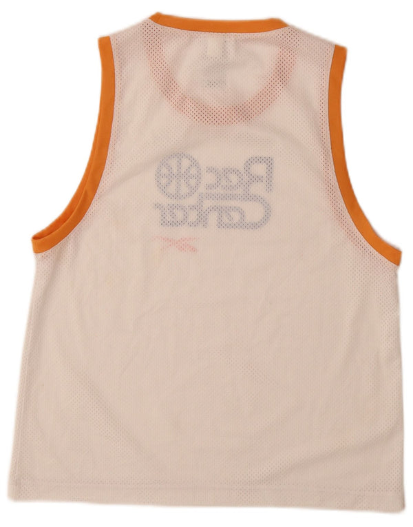 Женский жилет свободного кроя REEBOK с графическим рисунком, Великобритания, маленький размер, белый полиэстер