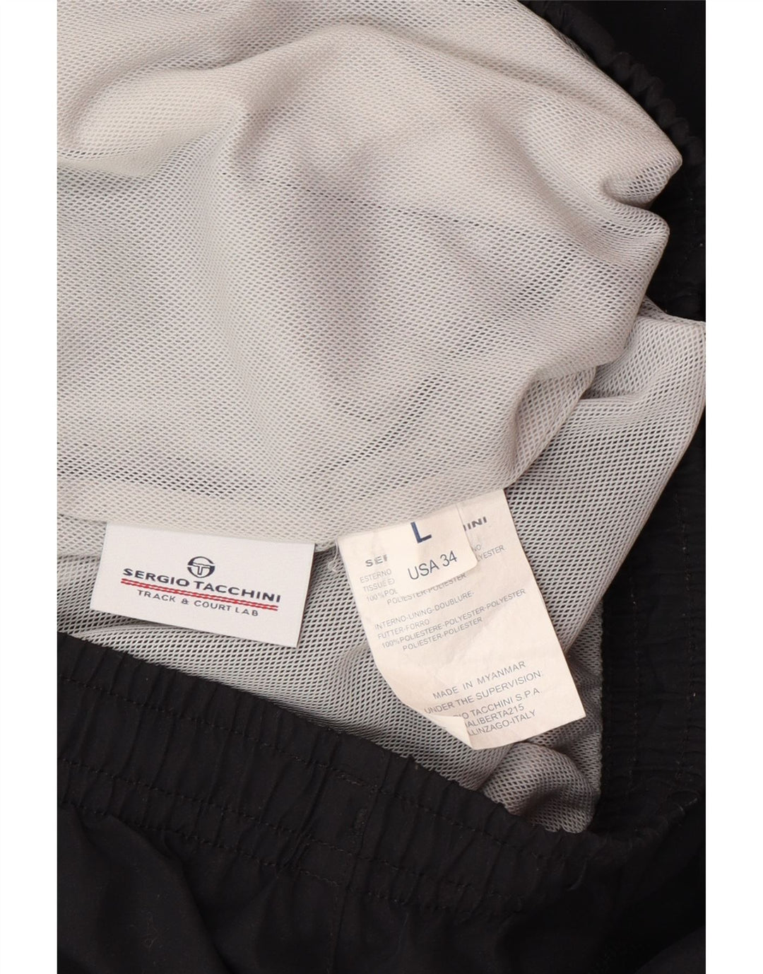 Мужские спортивные брюки SERGIO TACCHINI, большие W34 L31, черный полиэстер