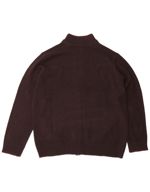 Мужской кардиган стандартного кроя Marks & Spencer 2XL бордовый полиакрил