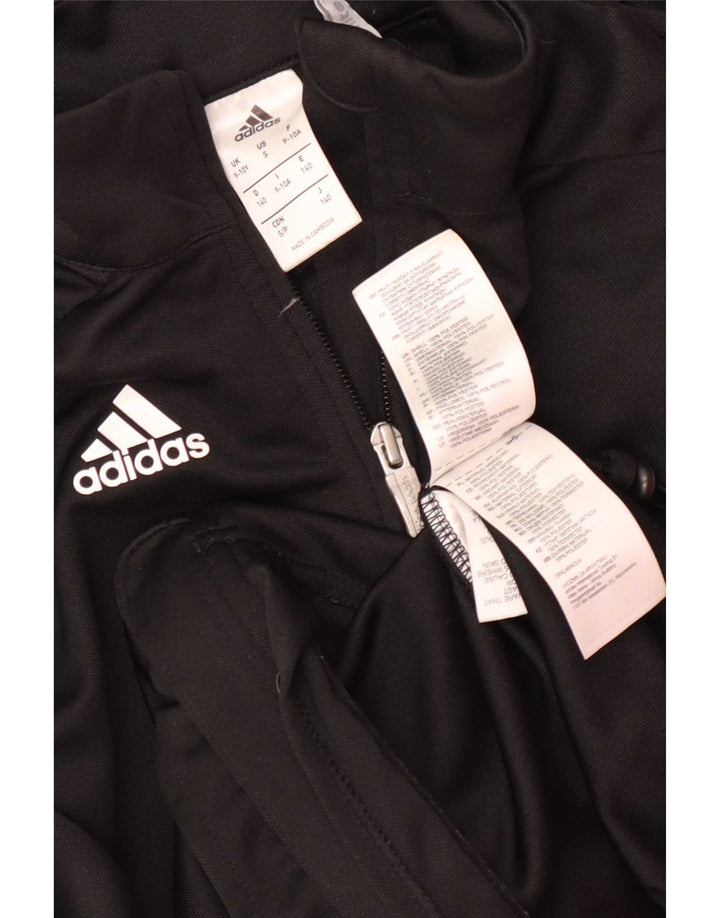Спортивный костюм Adidas Climalite для мальчиков, верхняя куртка 9-10 лет, черный полиэстер