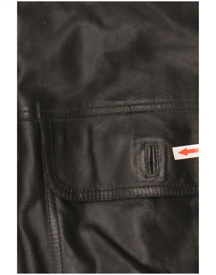 Винтажная мужская кожаная куртка IT 48 Medium Black